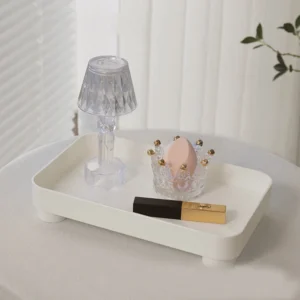 Drewniana taca na kosmetyki i perfumy - organizer na toaletkę Zielony