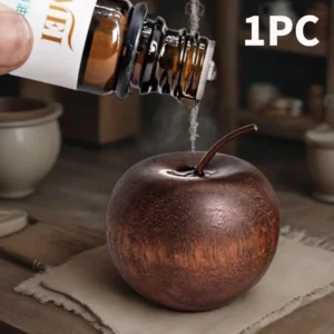 Drewniane kadzidełka w kształcie jabłek do aromaterapii Czerwony