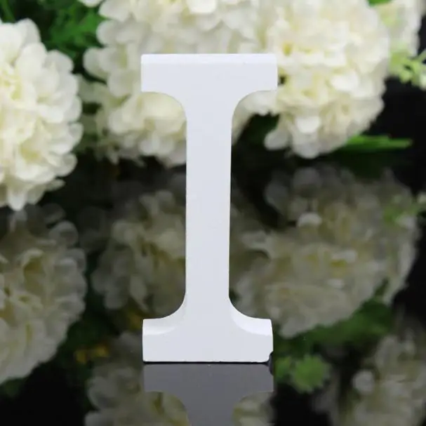 Drewniane litery alfabetu 8 cm do dekoracji DIY Jasnożółty