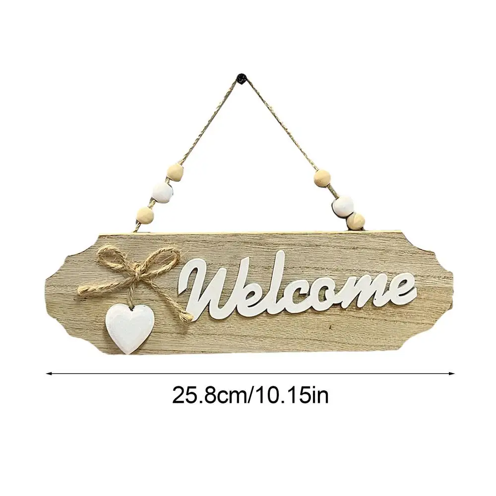 Drewniany znak powitalny Welcome dekoracja ścienna do domu żółty