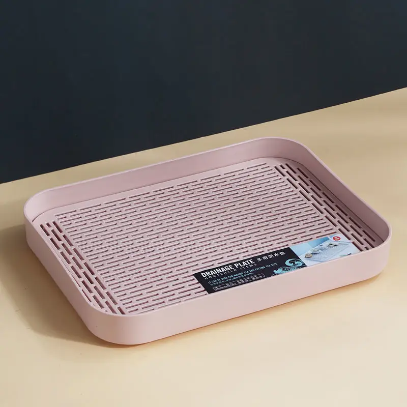 Dwupoziomowa plastikowa taca ociekowa na owoce i naczynia 32x25cm