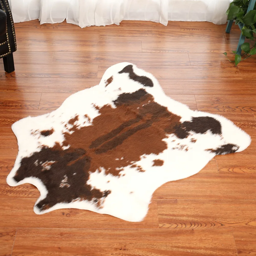 Dywan imitacja skóry zwierzęcej – tygrys i lampart 94x100 cm Różowy
