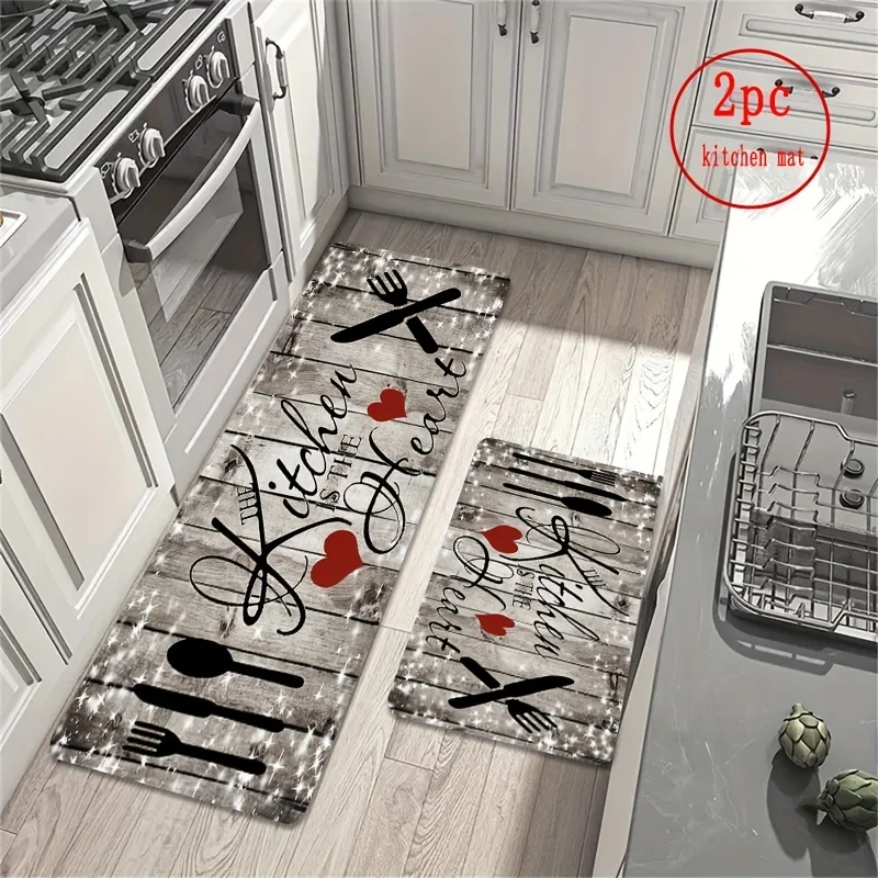 Dywanik kuchenny w kształcie serca, możliwość prania Jsjr washable 3