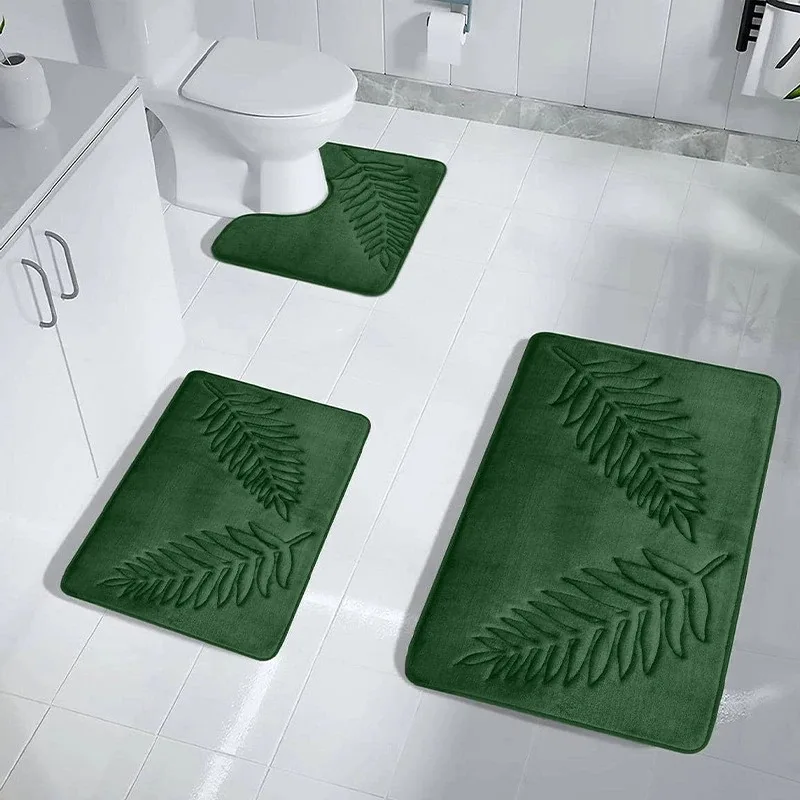 Dywanik łazienkowy memory foam, antypoślizgowy do prania Zielony