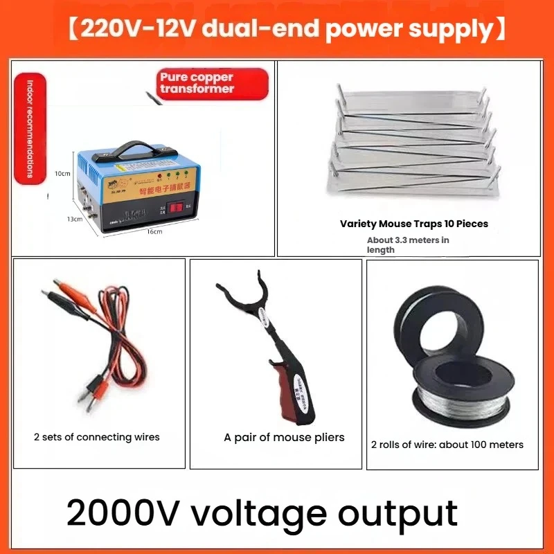 Elektryczna pułapka na myszy wysokiego napięcia automatyczna Jasnozielony