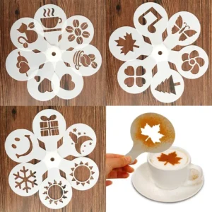 Elektryczny długopis do dekoracji kawy i latte art — narzędzie baristy Pomarańczowy