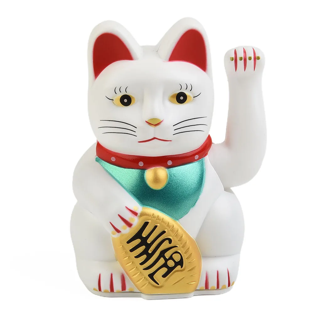 Elektryczny machający kot Lucky Cat – ozdoba na ladę i biurko Biały