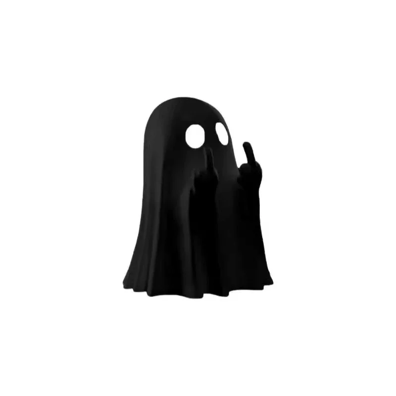 Zabawna figurka duszka na Halloween - dekoracja na stolik Czarny
