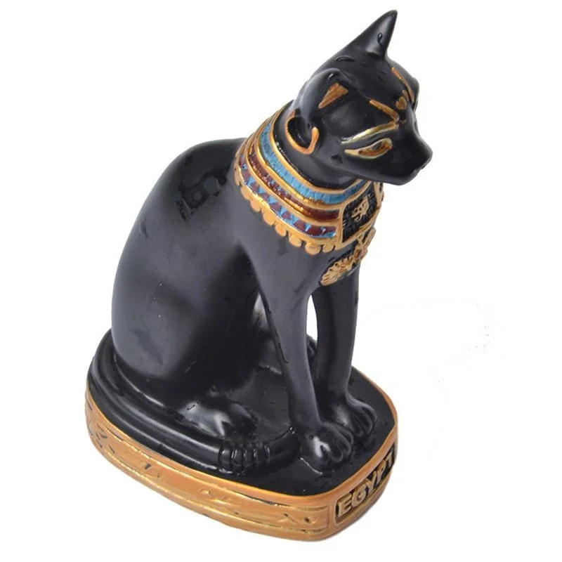 Figurka egipskiego kota - statuetka bogini Bastet Czarny