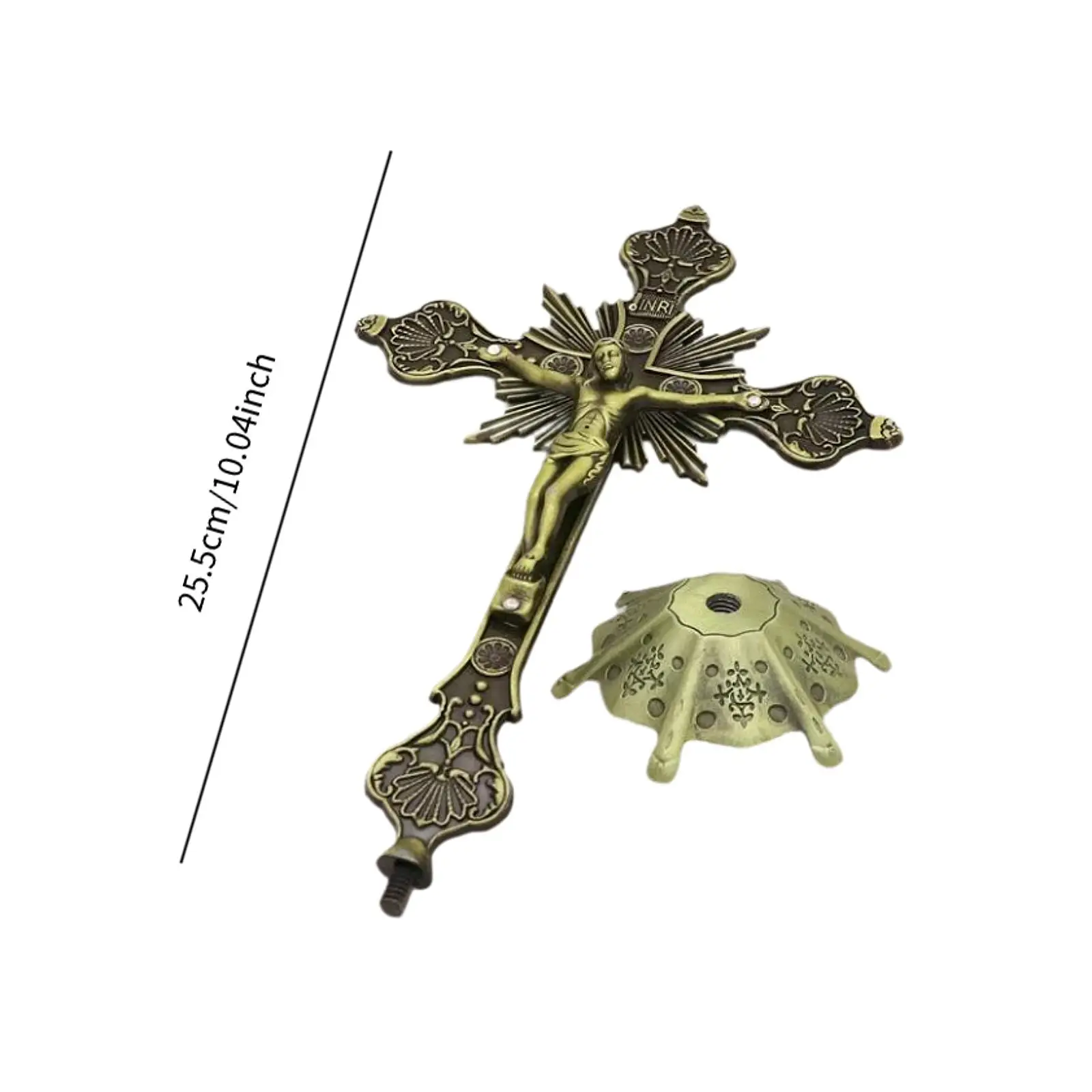Figurka Jezusa Krucyfiks stojący do domu — dekoracja religijna Marynarka
