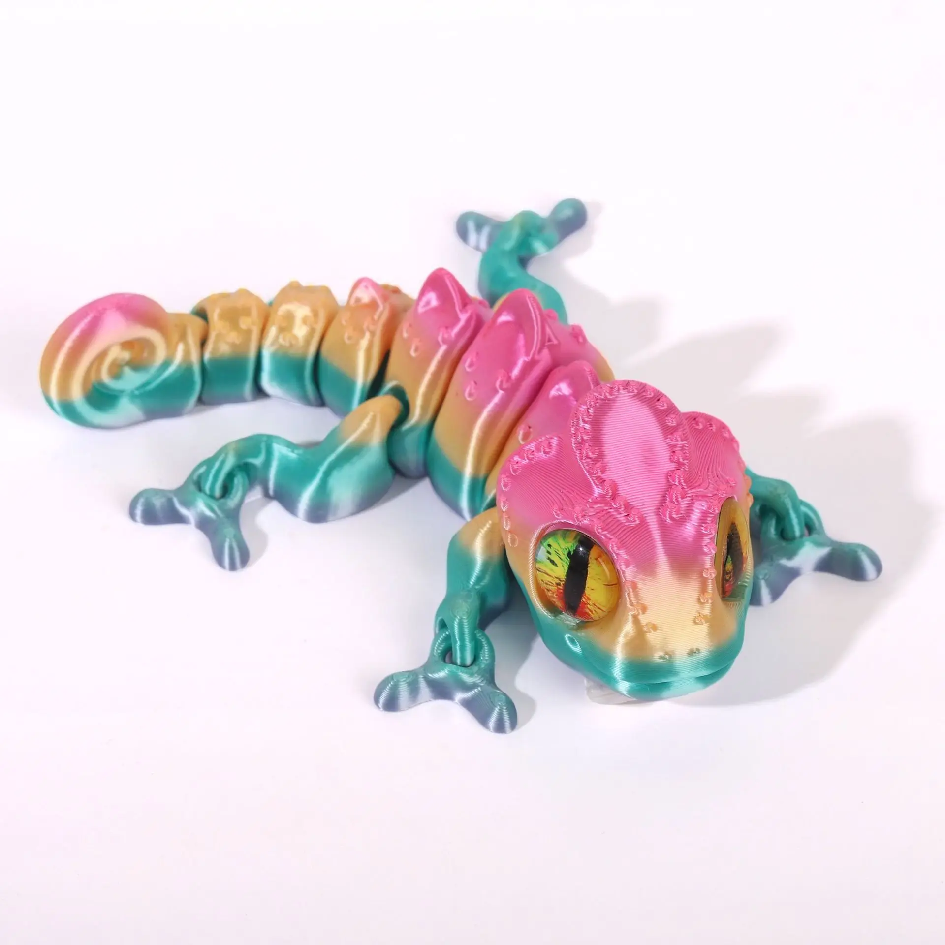 Figurka kameleona 3D z ruchomymi przegubami Brązowy