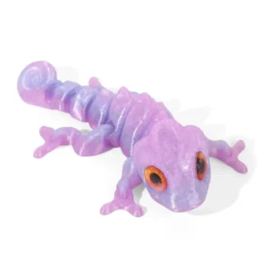 Figurka kameleona 3D z ruchomymi przegubami Burgundia