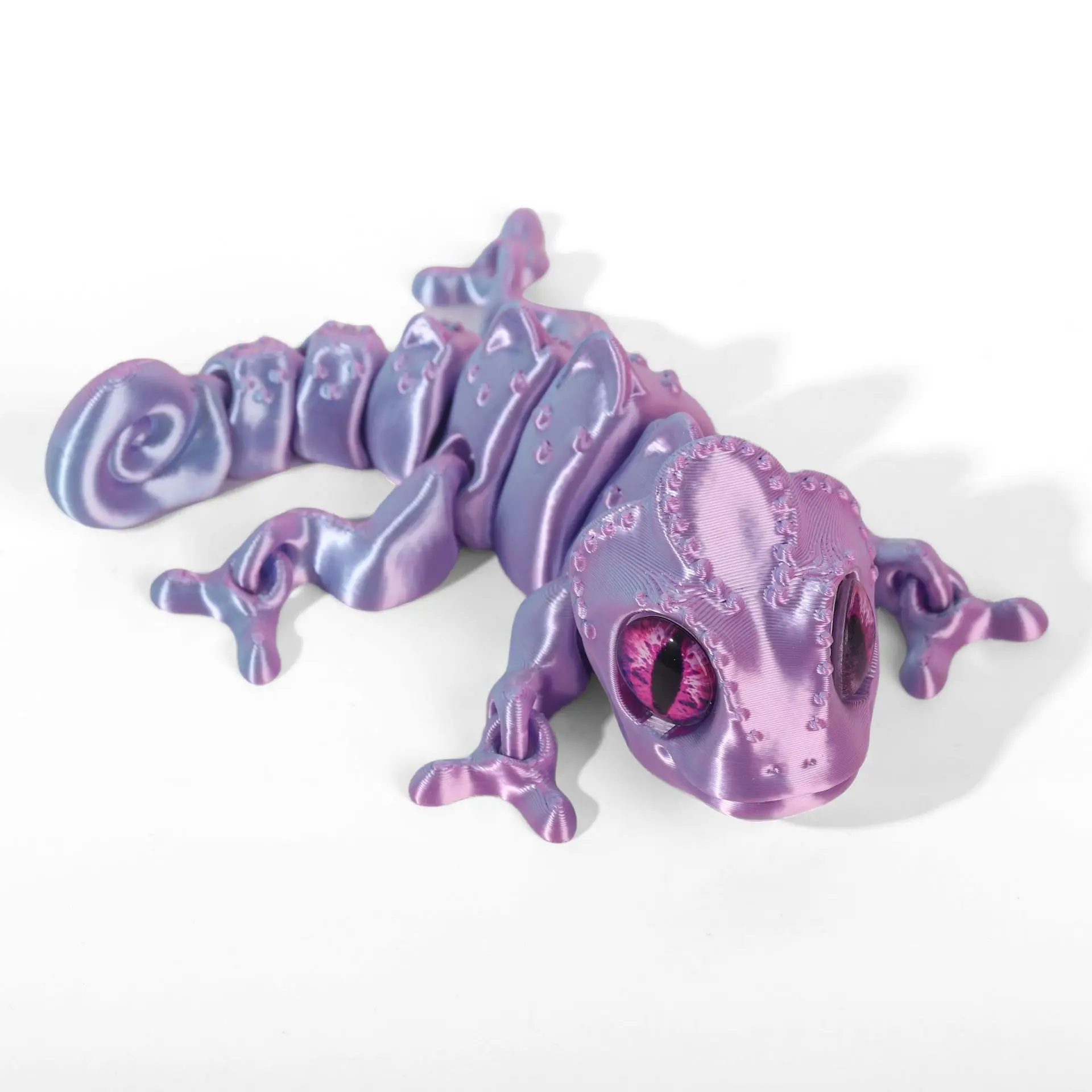 Figurka kameleona 3D z ruchomymi przegubami Ciemny szary