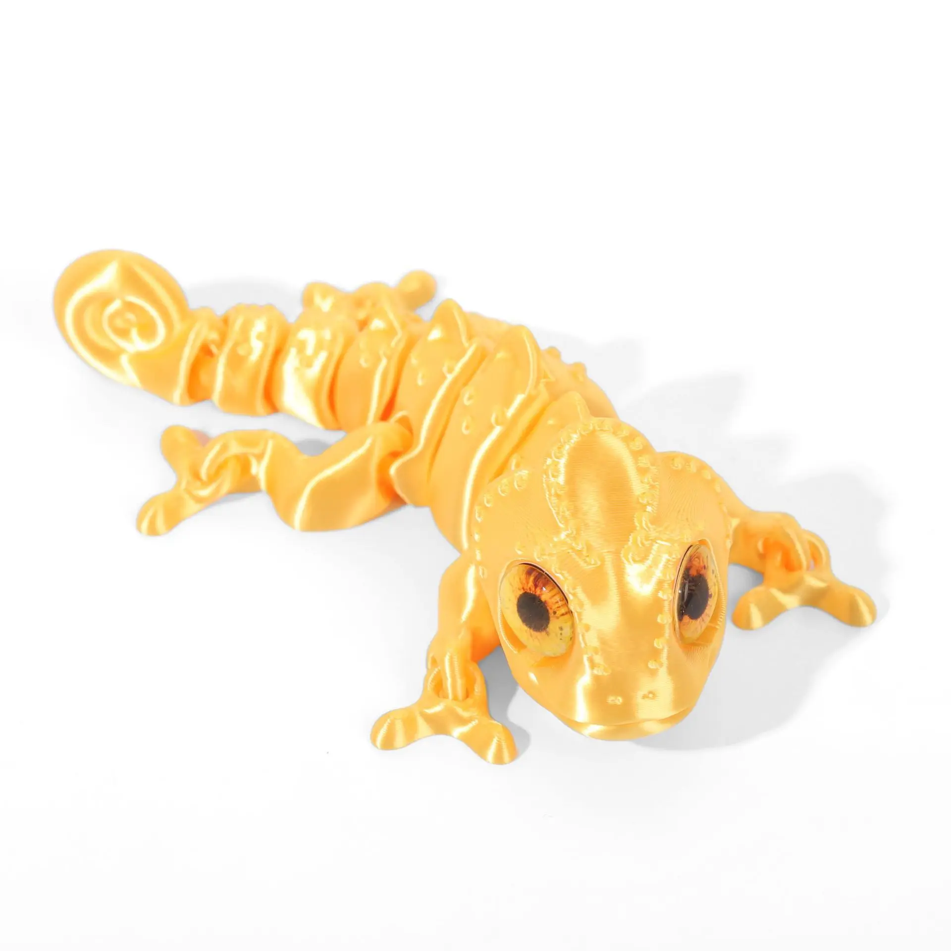 Figurka kameleona 3D z ruchomymi przegubami Jasnożółty