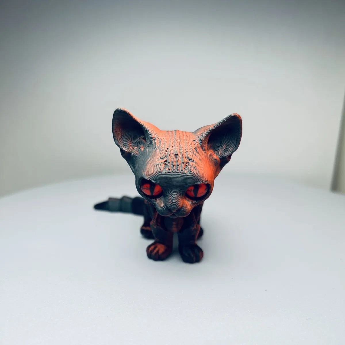 Figurka kota syjamskiego 3D z ruchomymi stawami Brązowy
