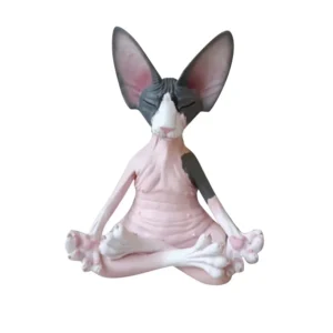 Figurka kota w pozie jogi - dekoracja Sfinks Wielo