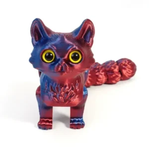 Figurka kota z ruchomym ogonem drukowana 3D Królewski niebieski