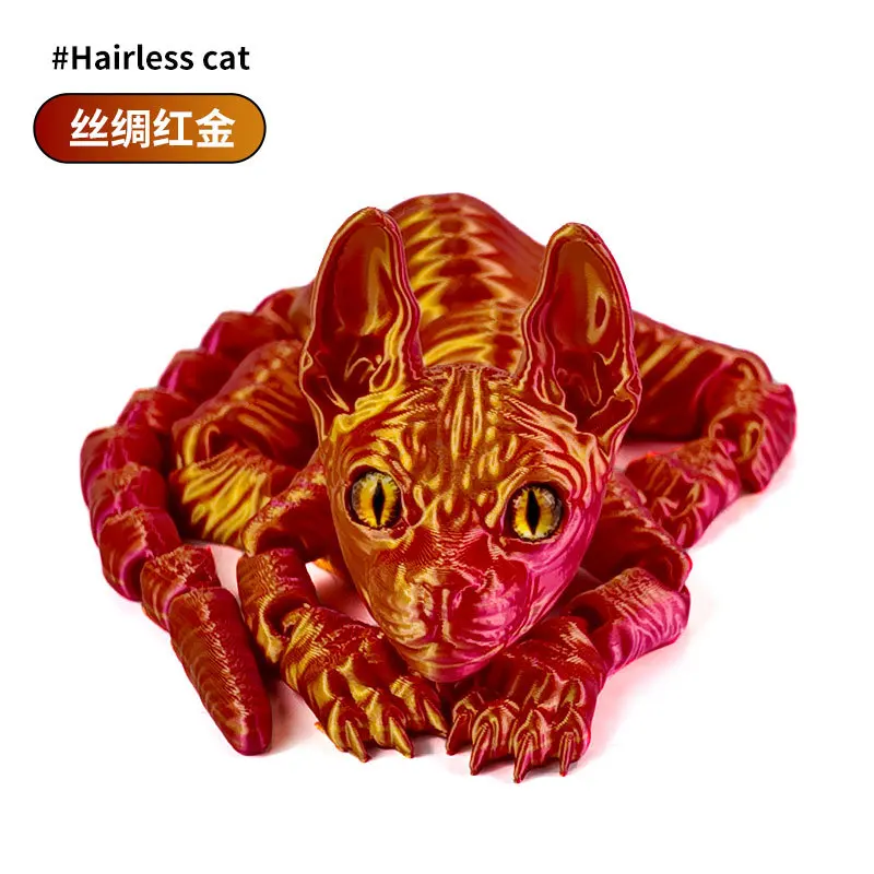 Figurka kota Sfinks drukowana 3D antystresowa Fioletowy/фиолетовый