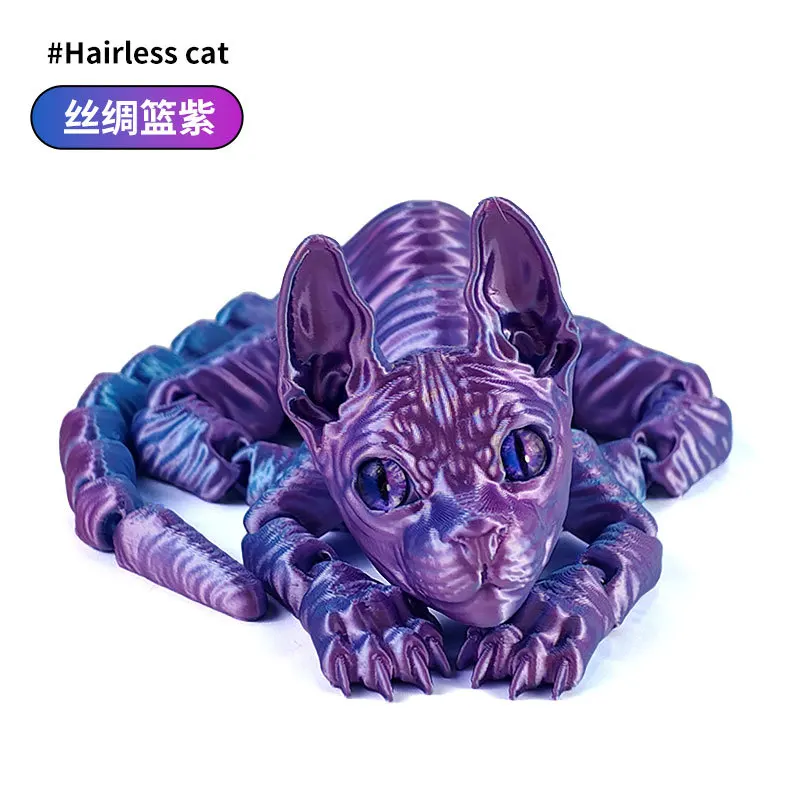 Figurka kota Sfinks drukowana 3D antystresowa Jasny