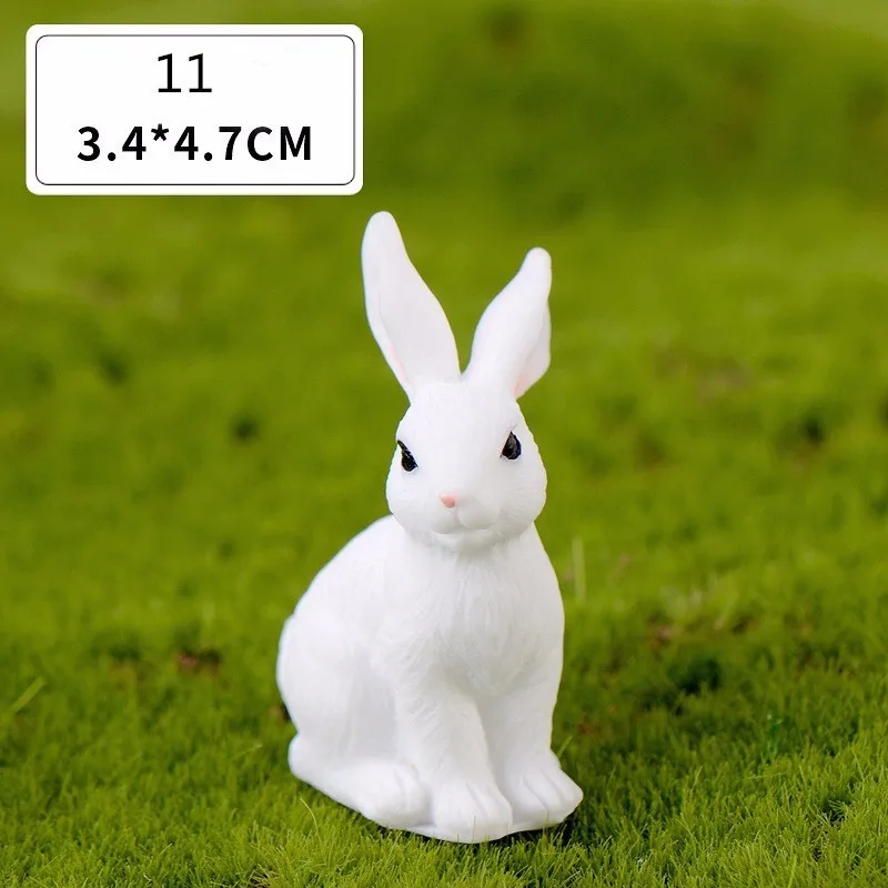 Figurka króliczka - dekoracja wielkanocna Czarny