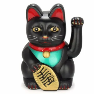 Figurka machającego kota na szczęście Maneki-neko Czarny