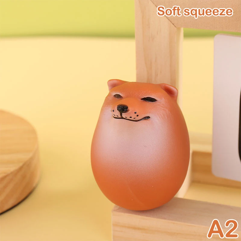 Figurka psa Shiba Inu w kształcie jajka – ozdoba biurka Jasnozielony