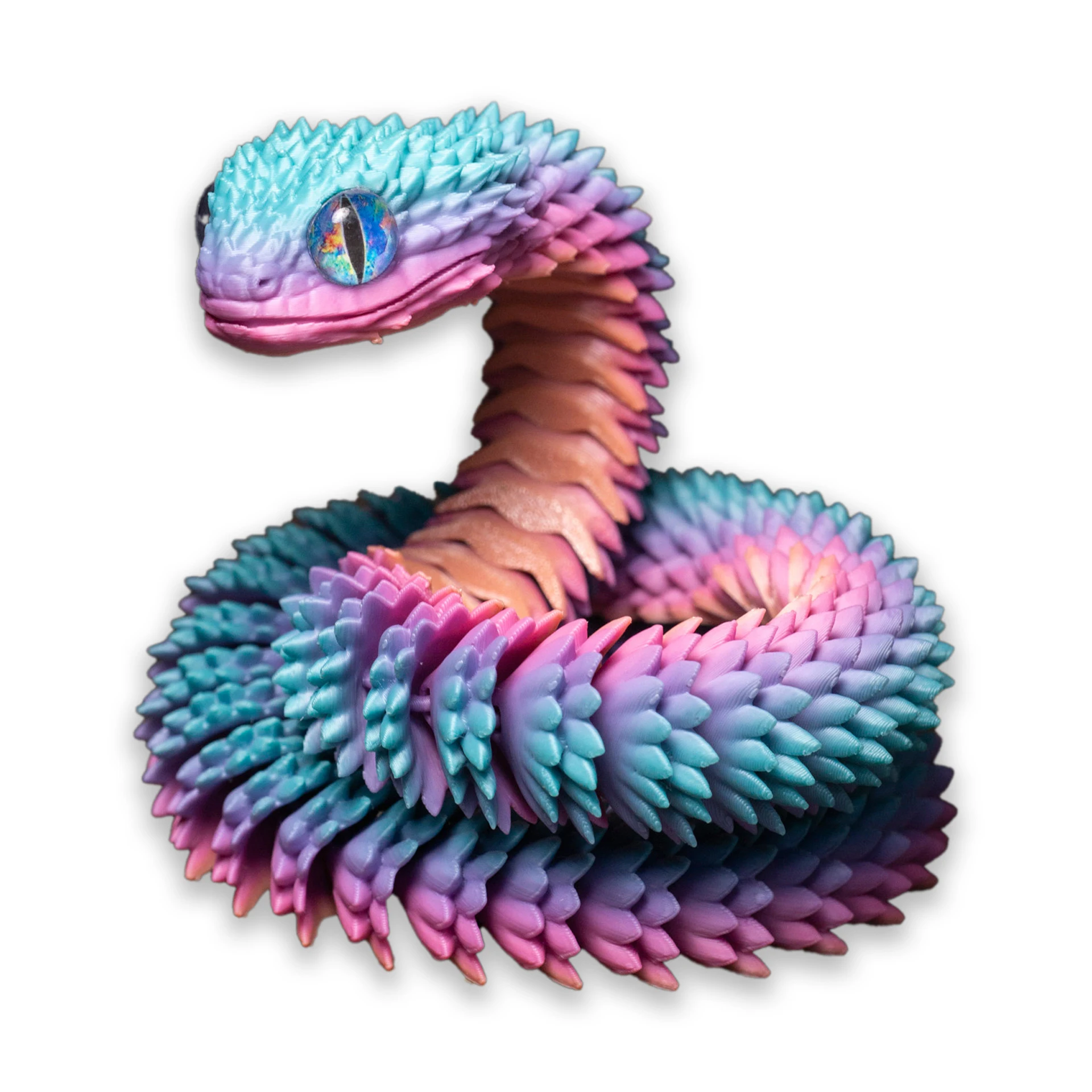 Figurka węża 3D 30 cm z ruchomymi przegubami Armijna zieleń
