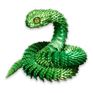 Figurka węża z ruchomymi stawami 3D – realistyczna ozdoba biurkowa Khaki