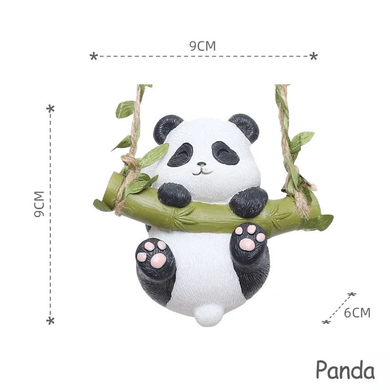 Figurka zwierzęcia na huśtawce – wisząca ozdoba ogrodowa panda lub koala Róża