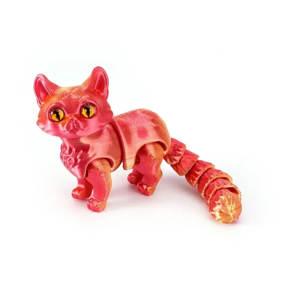 Figurki ruchomych kotów - mini ozdoba na biurko Jasnozielony