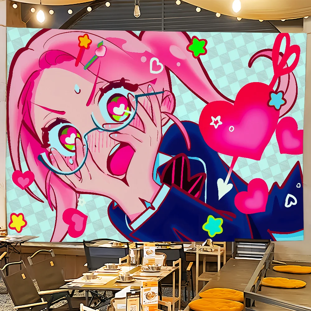 Flaga dekoracyjna z motywem anime manga — do pokoju i imprez Biały