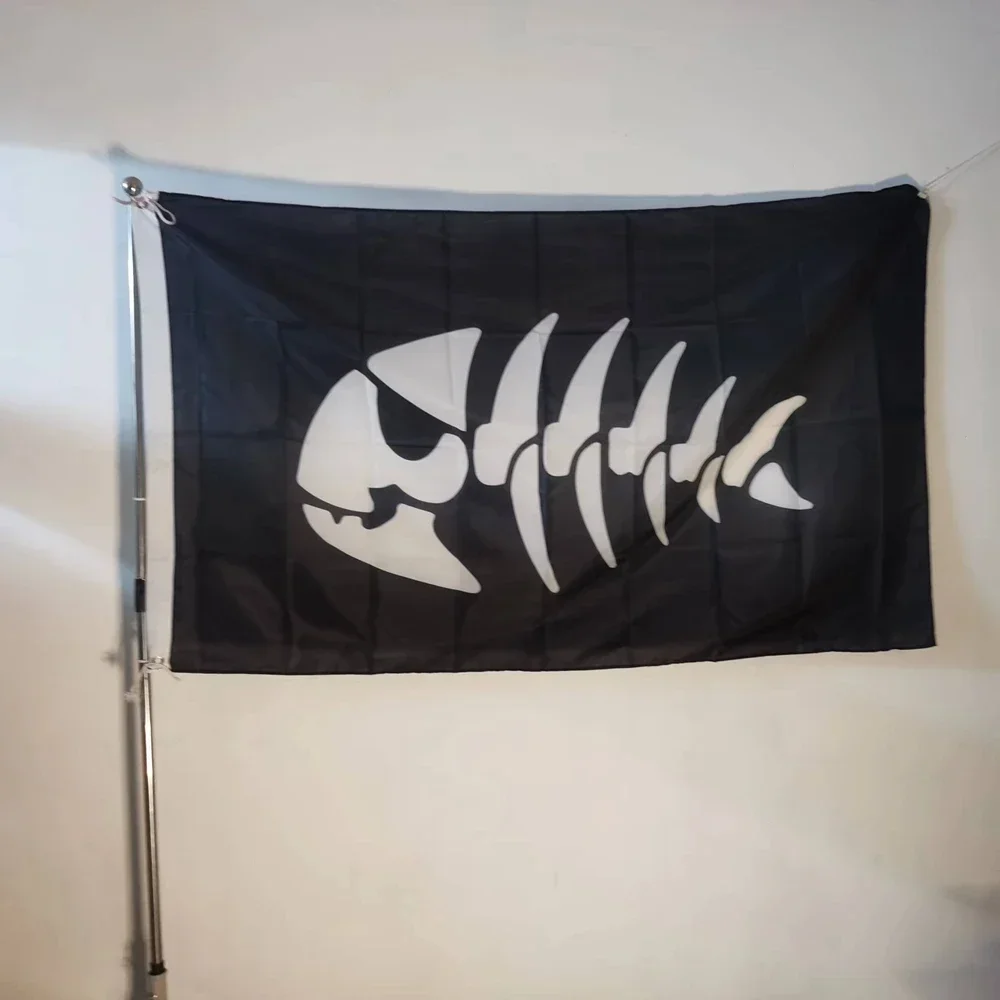 Flaga dekoracyjna czarna poliestrowa 90x150 cm do ogrodu i domu