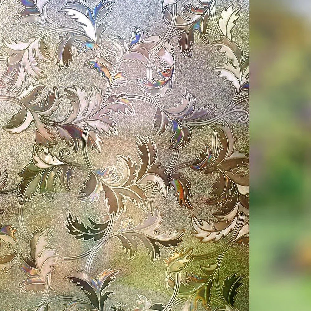 Tęczowa folia okienna 3D z efektem witraża Czarny
