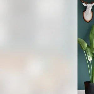 Matowa folia okienna zapewniająca prywatność – statyczna, bez kleju, szerokość 75/90 cm Niebieski