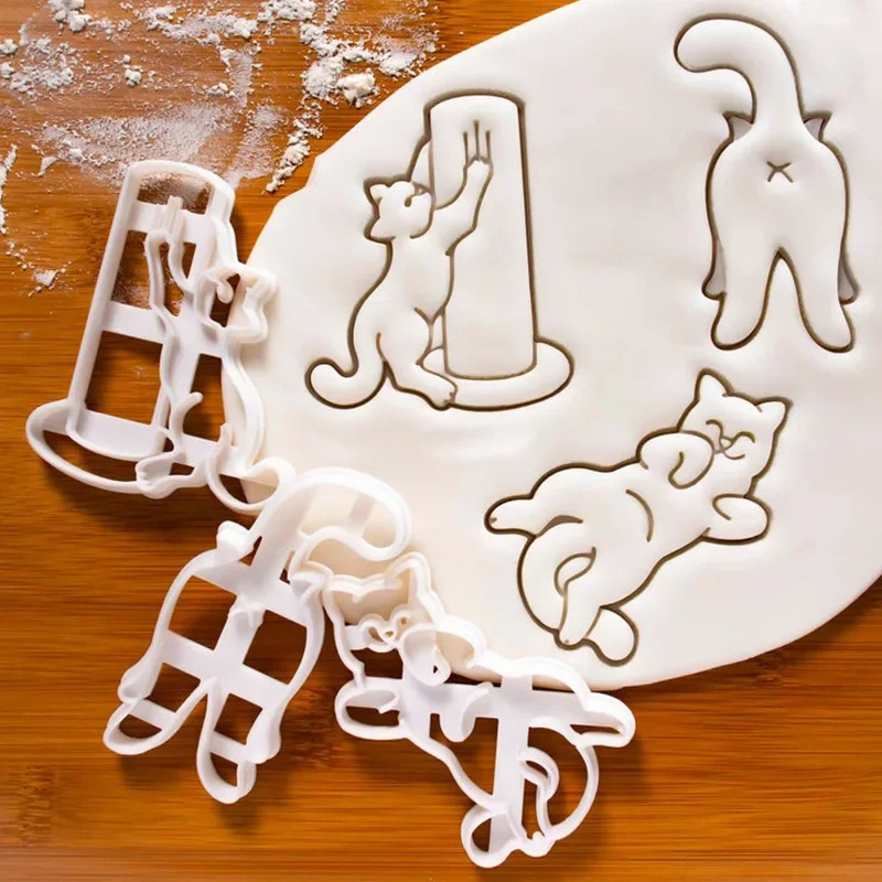 Foremka do ciastek 3D w kształcie kota Khaki
