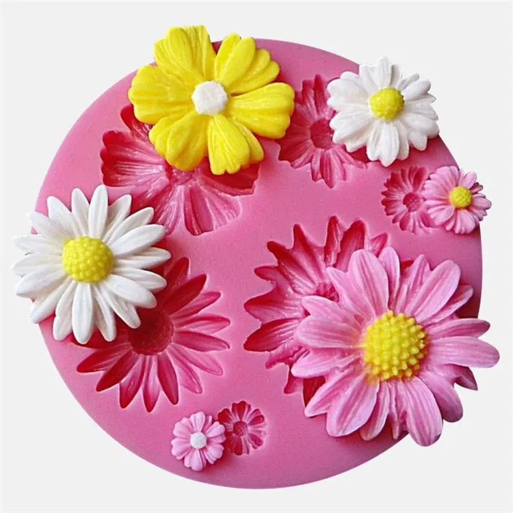 Forma silikonowa 3D kwiaty do fondantu i czekolady Różowy