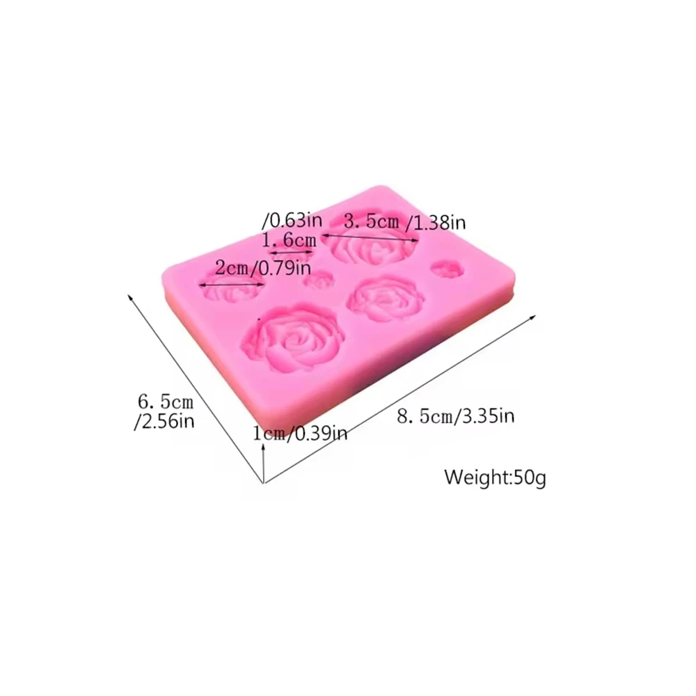 Forma silikonowa 3D kwiaty do fondantu i czekolady Rectangle