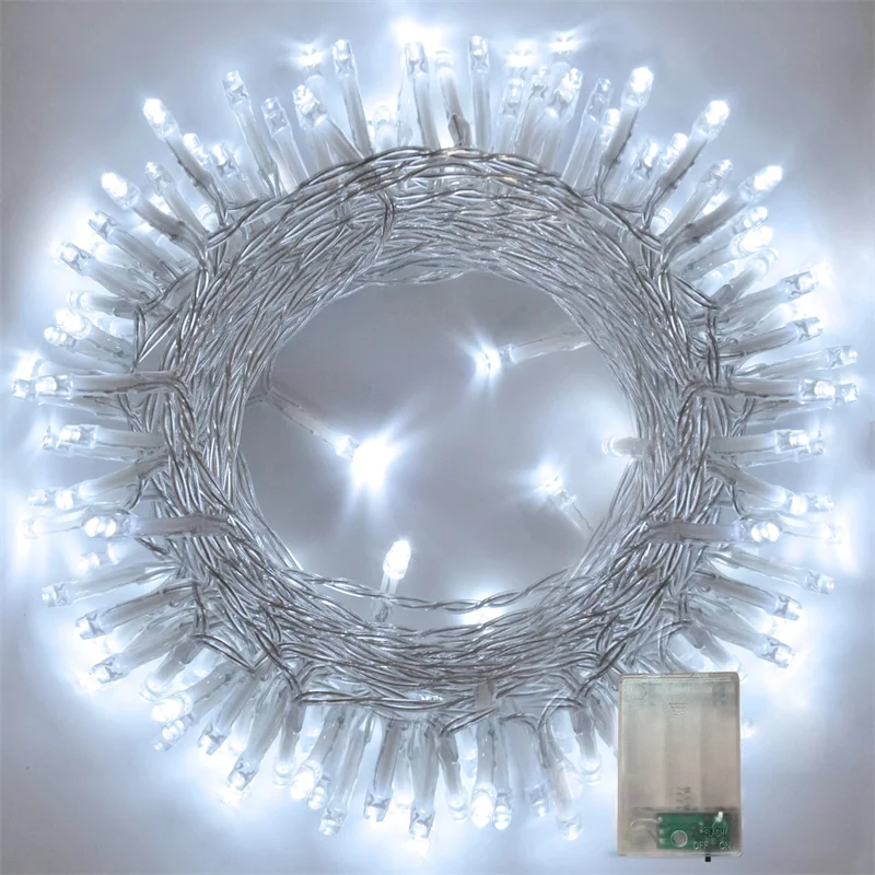 Girlanda LED na baterie do ogrodu i na wesele 1–10 m Niebieski