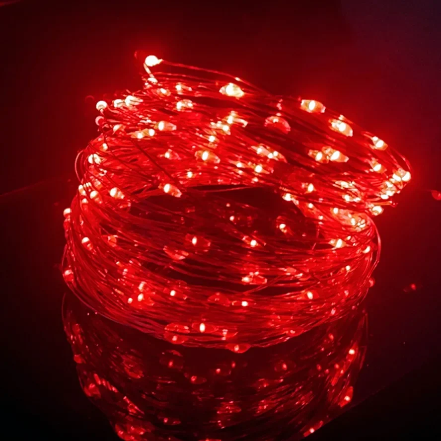 Girlanda świetlna LED USB z 8 trybami świecenia Czerwony