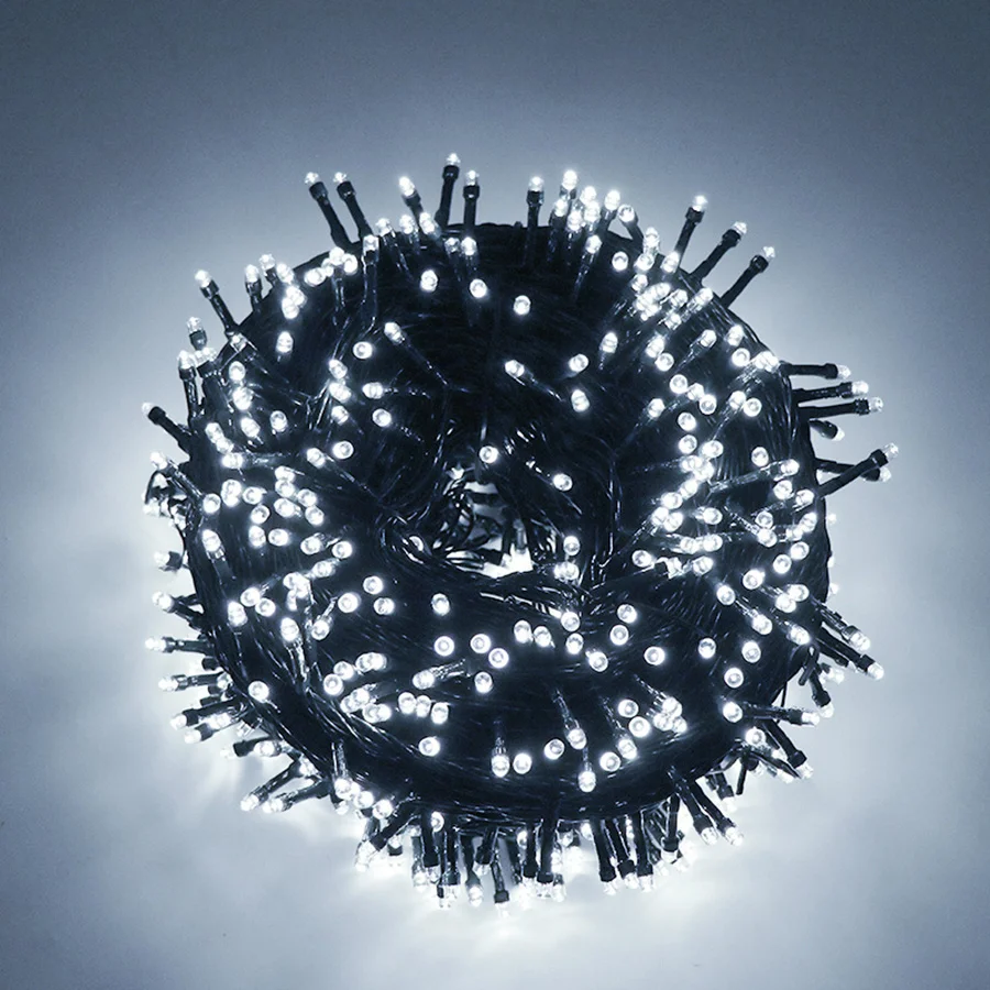Girlanda LED zewnętrzna 8 trybów do ogrodu i na wesele Biały