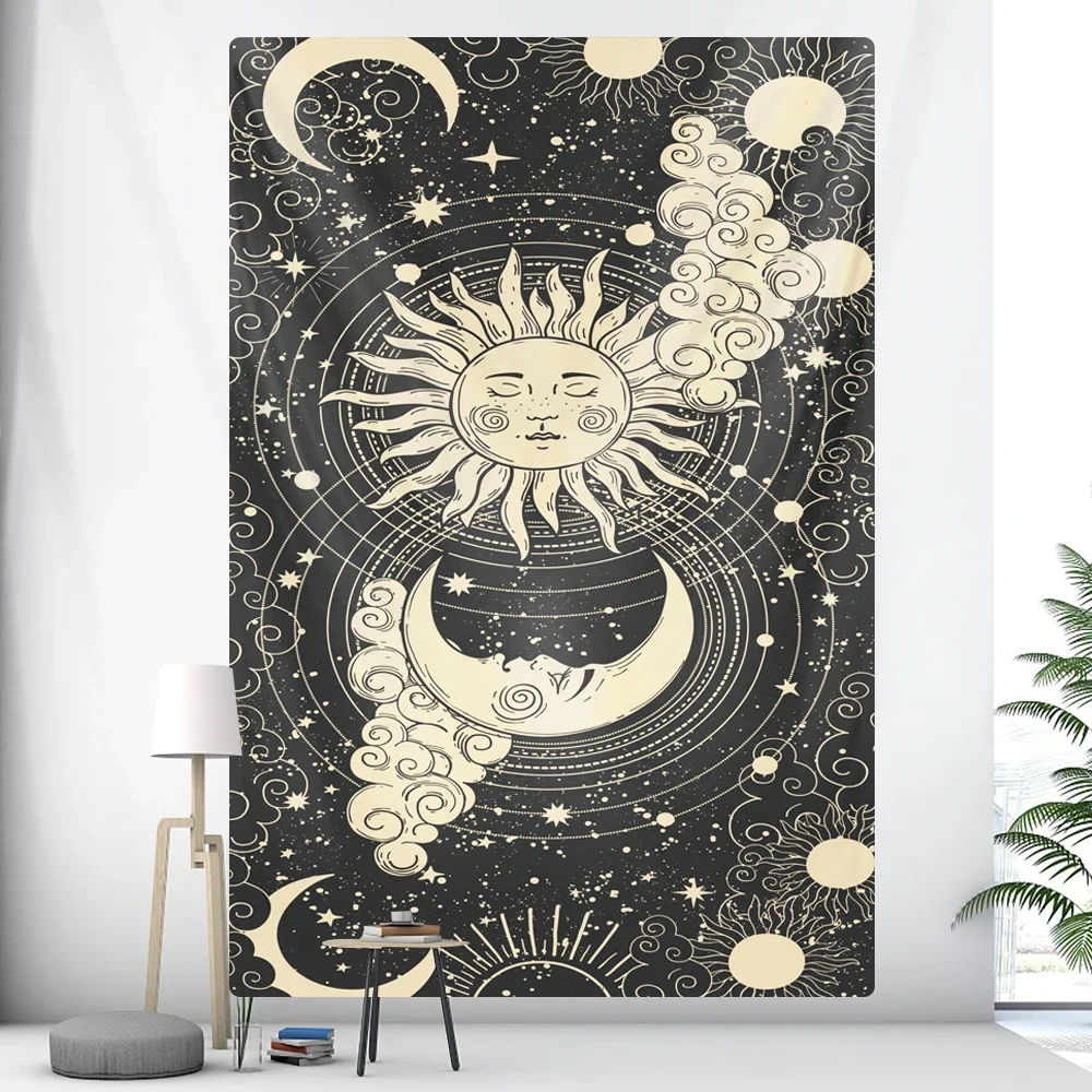 Gobelin mandala w stylu boho — indie tapeta na ścianę Fioletowy
