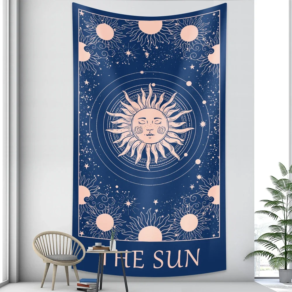 Gobelin mandala w stylu boho — indie tapeta na ścianę Jasnozielony