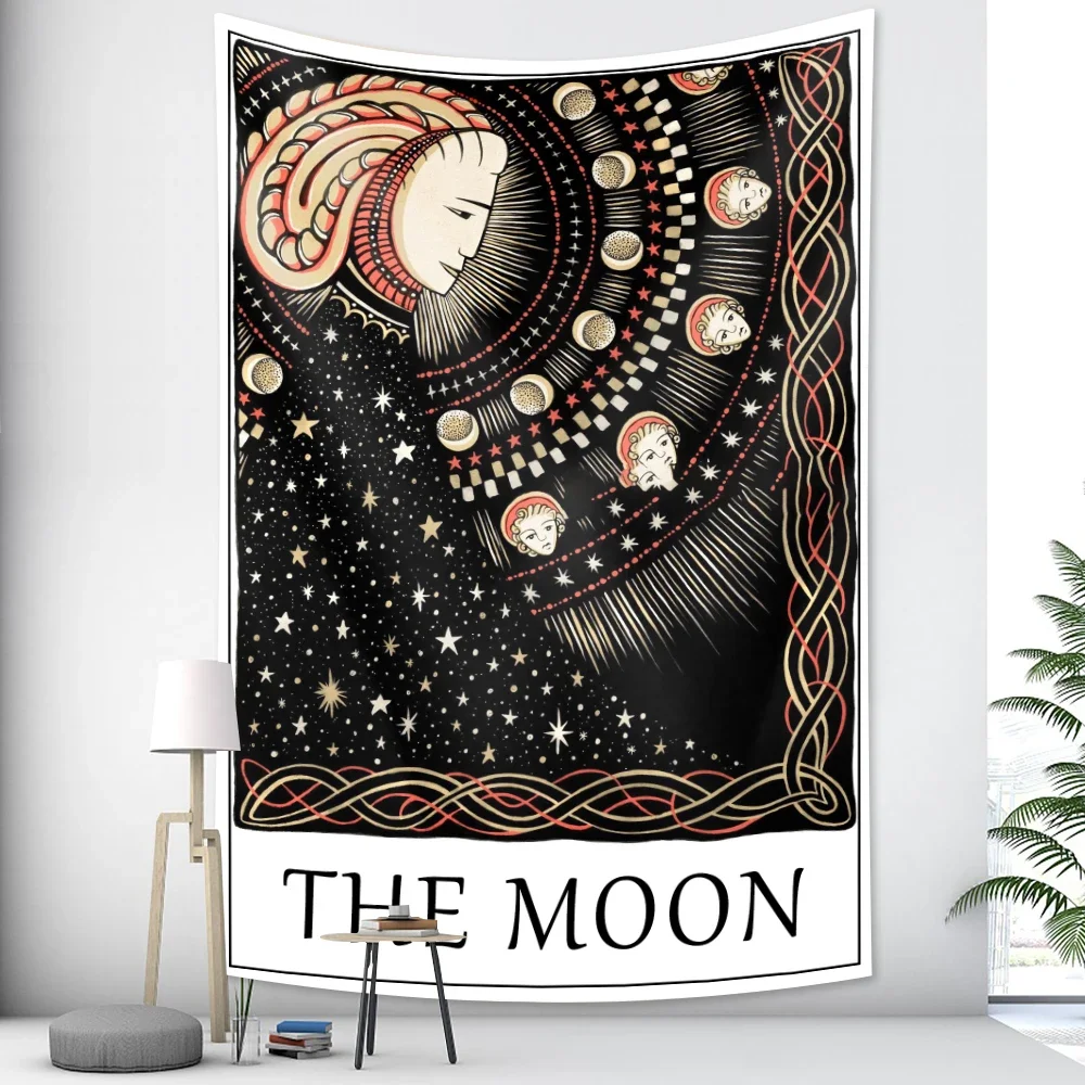 Gobelin mandala w stylu boho — indie tapeta na ścianę Pomarańczowy
