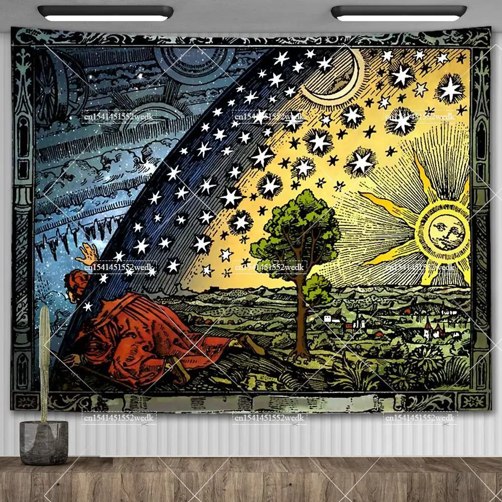 Gobelin ścienny Flammarion - dekoracja w stylu tarota Kryształ