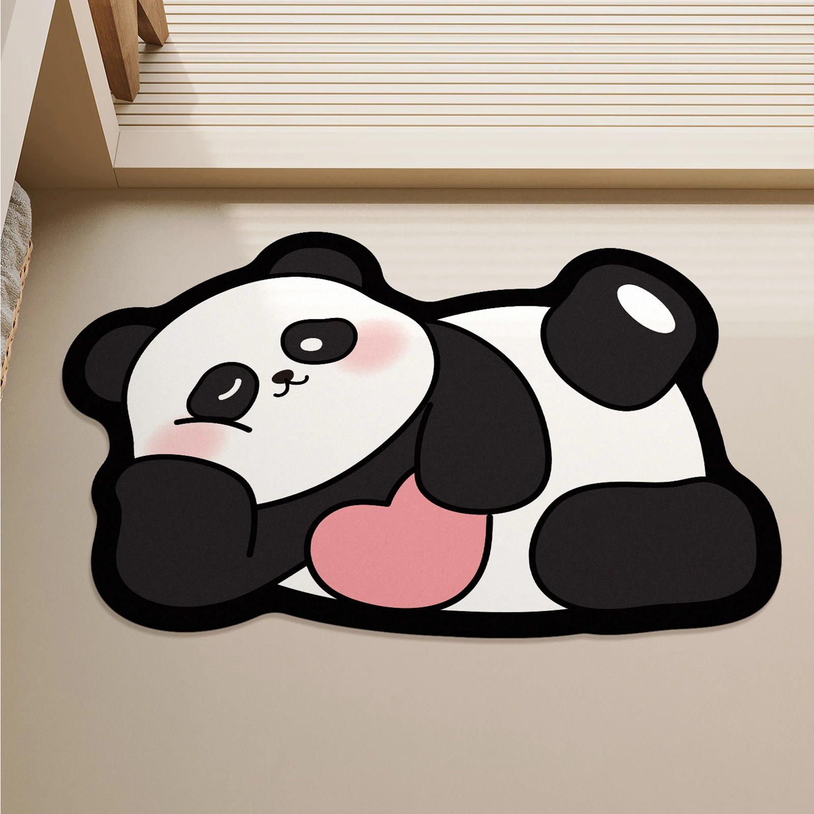 Gumowa mata łazienkowa z pandą, antypoślizgowa Loving panda
