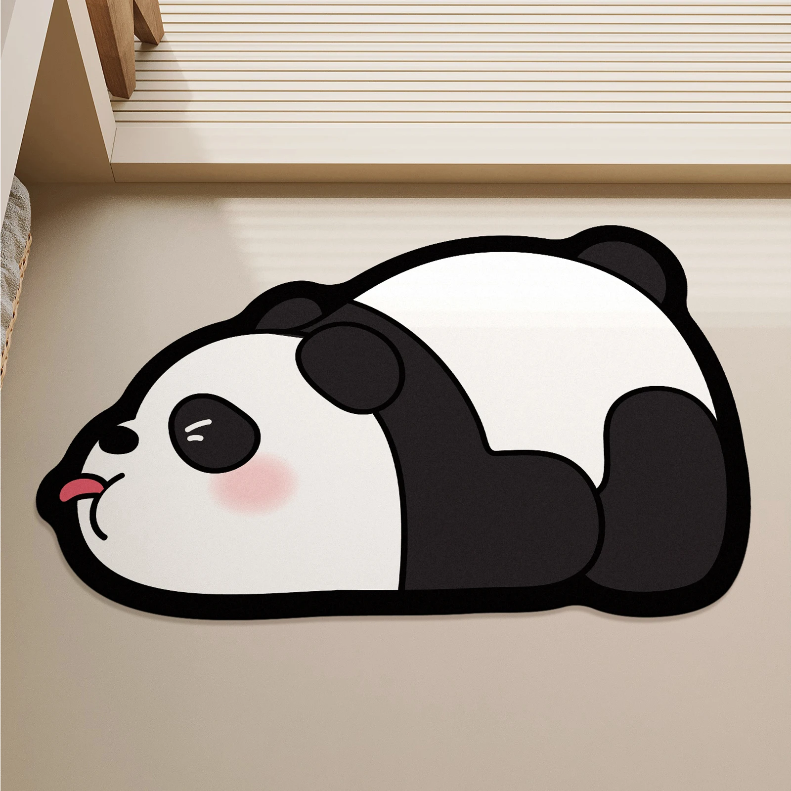 Gumowa mata łazienkowa z pandą, antypoślizgowa Naughty panda