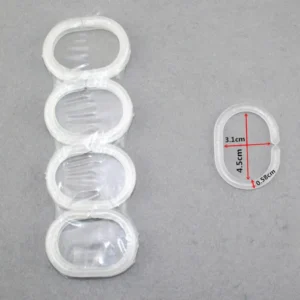 Plastikowe haczyki do zasłony prysznicowej C-ring zestaw 12 sztuk Czerwony