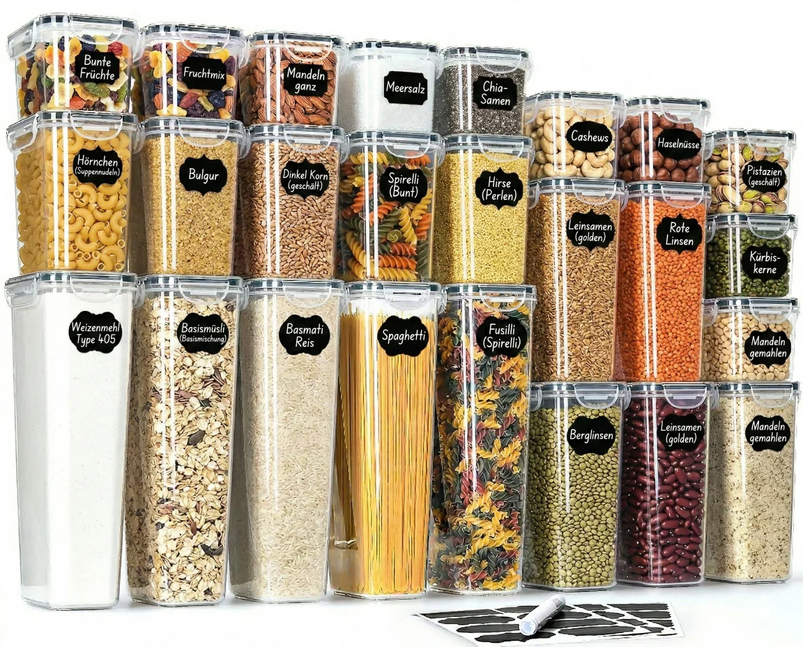 Hermetyczne pojemniki na żywność, zestaw 25 szt. bez BPA do zmywarki 25 PCS