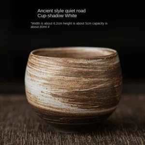Japońska ceramiczna filiżanka do herbaty Kung Fu — ręcznie robiona Czarny