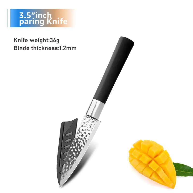 Japońskie noże kuchenne ze stali nierdzewnej, zestaw szefa kuchni 3.5inch paring